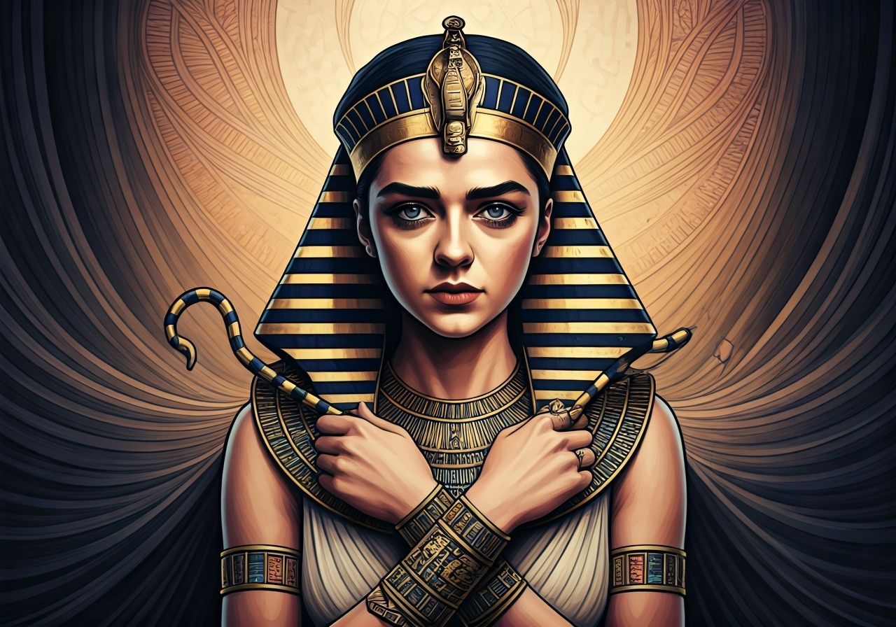Maisie Williams as Pharaoh in Graphic Novel Style