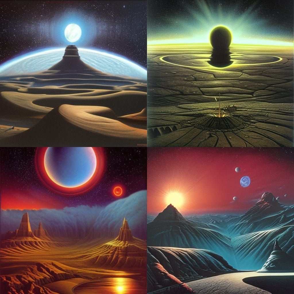 Dramatic Space Art Inspired by Classic Visions