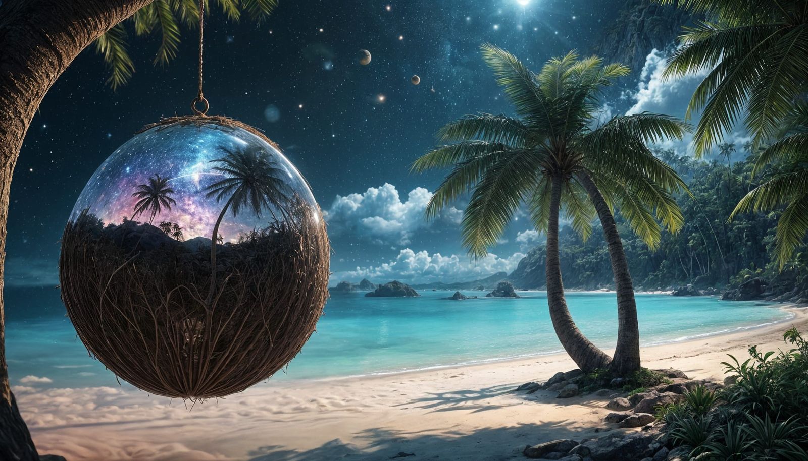 Galaxy in a Coconut: 3D Anime Art