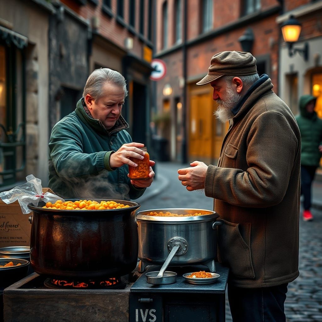 Brussels Street Food Vendor in the Marolles
