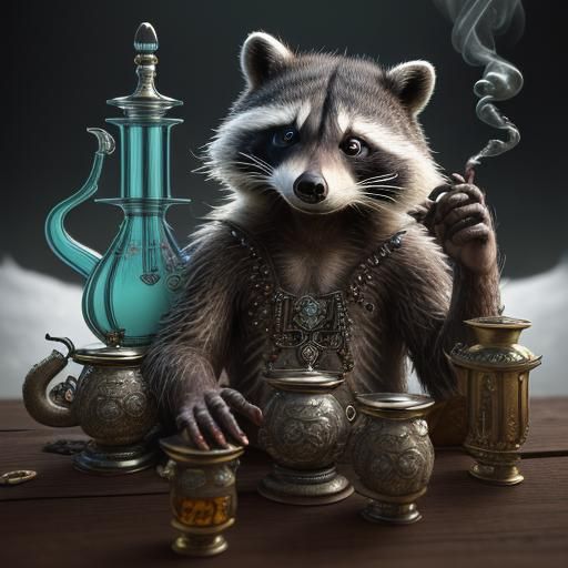 Smoking Raccoon