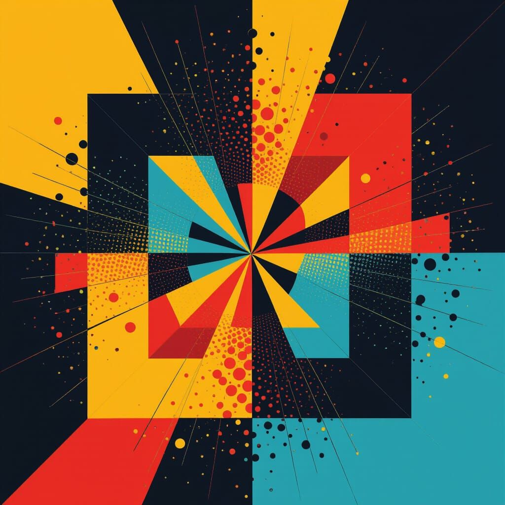 Geometric Bauhaus Pop Art in 8K