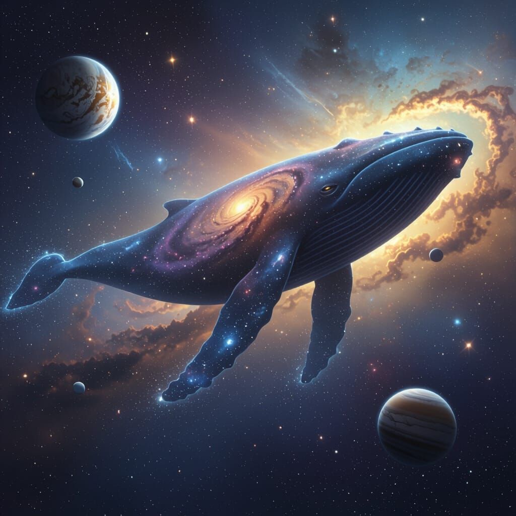 Cosmic Whale Nebula Swims Through Galactic Void