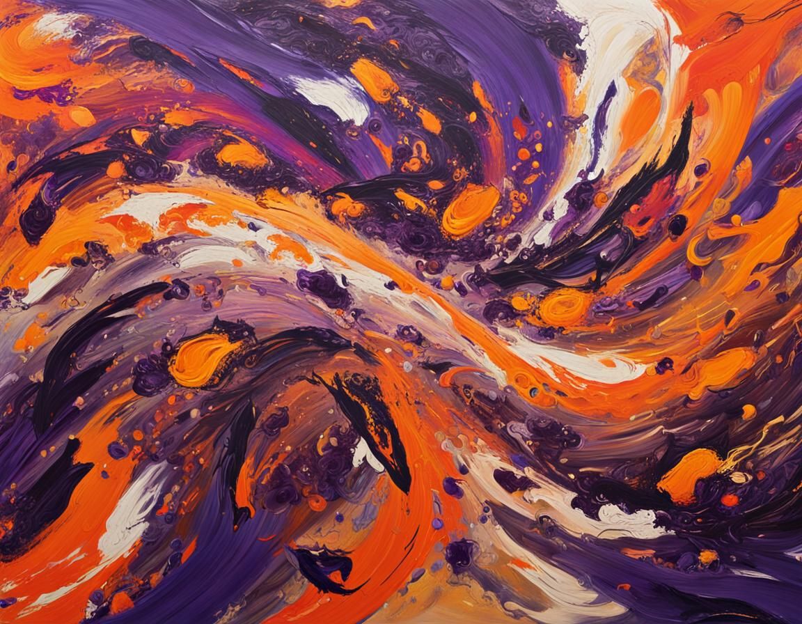 Abstract Vortex of Energy in Expressionist Style