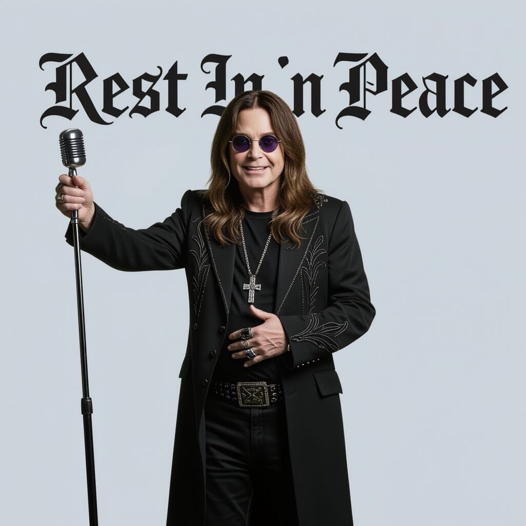 AI Interpretation of Rest in Peace Ozzy Osbourne