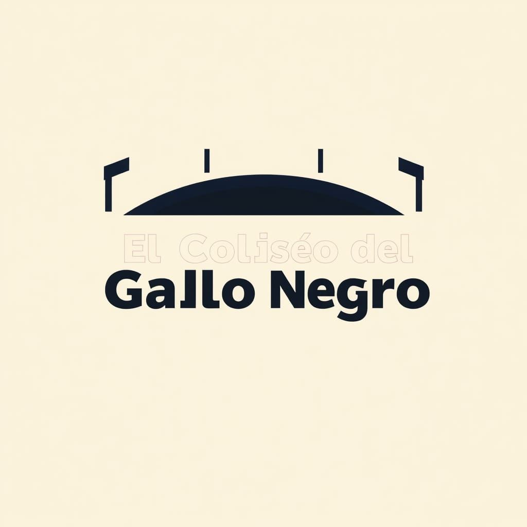 Minimalist Logo for Coliseo del Gallo Negro in Geometric Sty...
