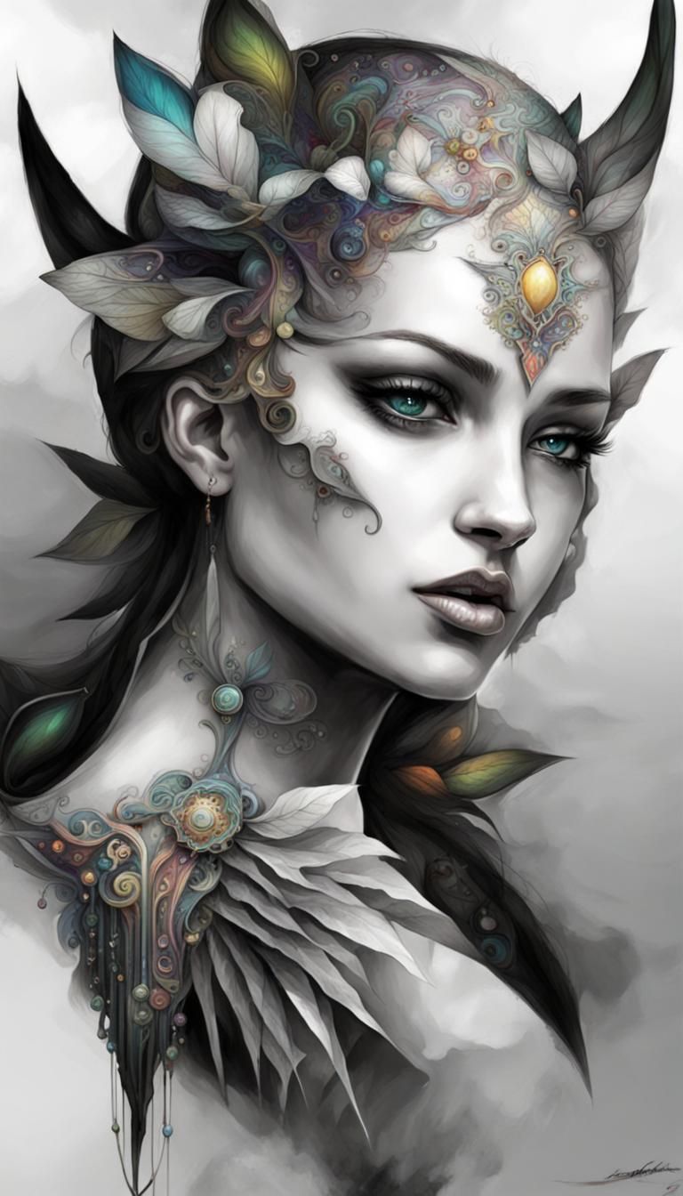 Fantasy Portrait in Triadic Colors