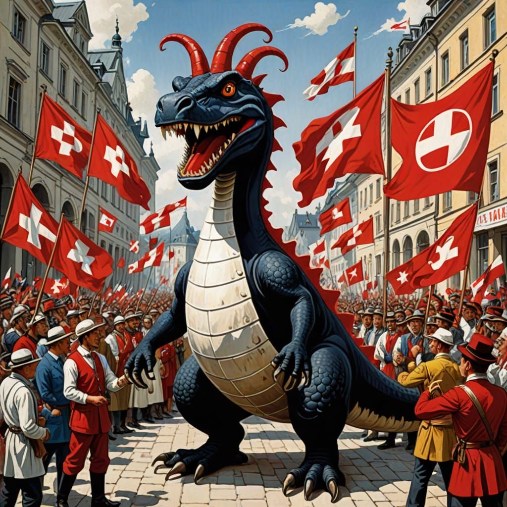 Tatzelwurm: Austrian Olympic Mascot in Folk Art Style