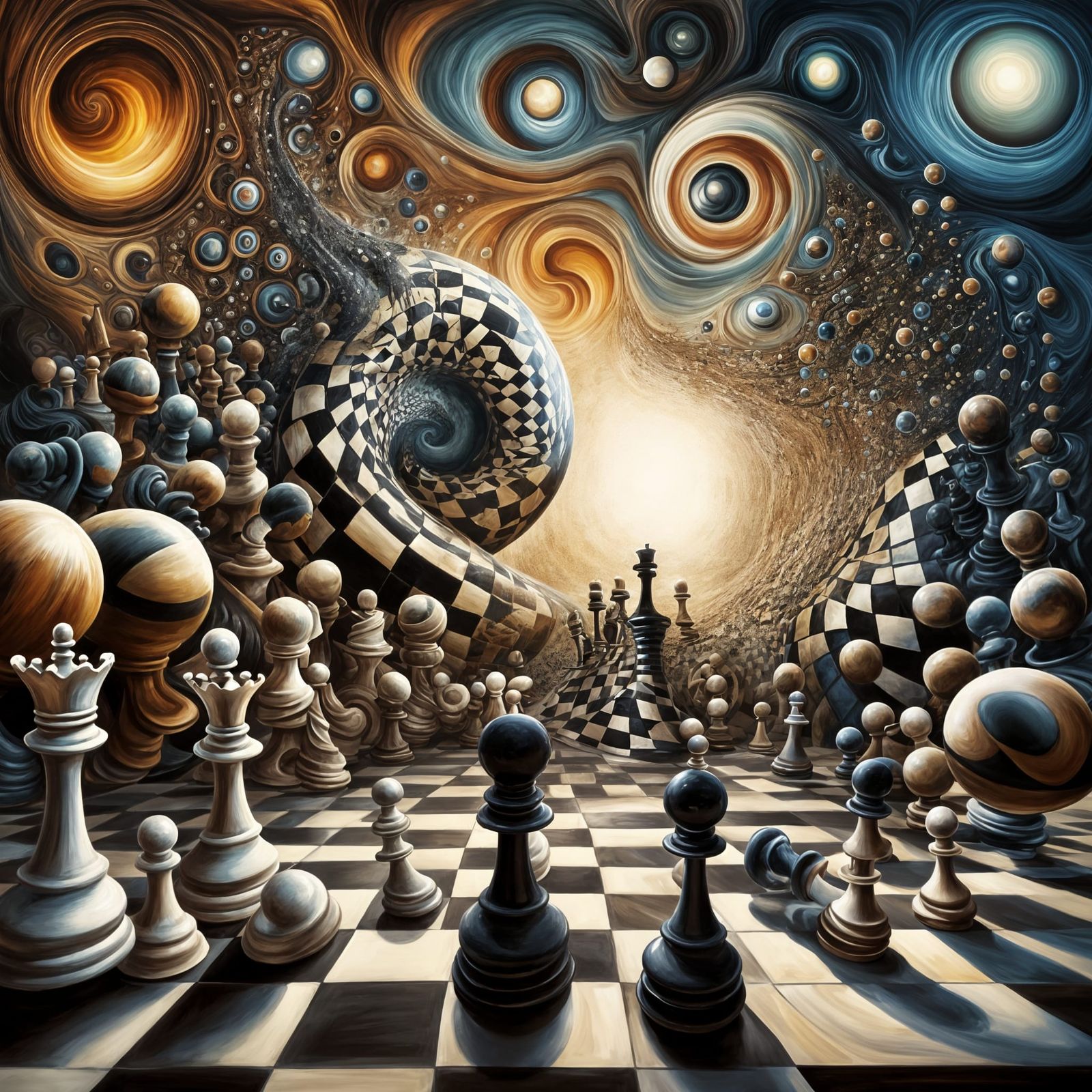 Surreal Chess Game of Chaos and Ideas