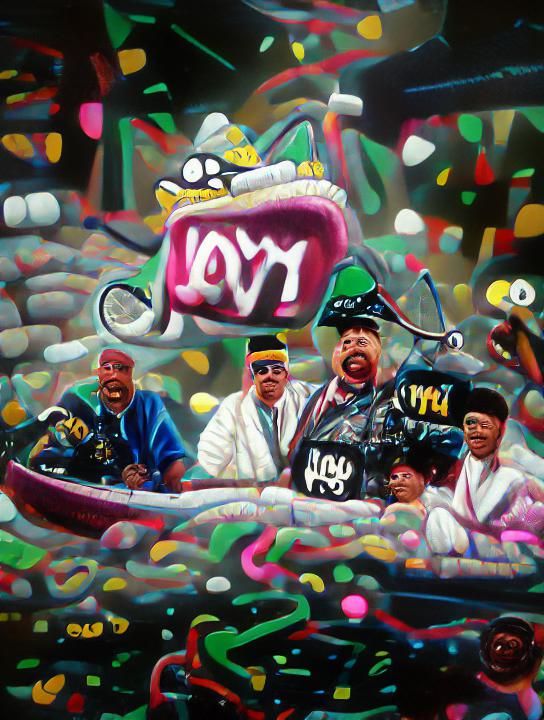 Yo! MTV Raps Painting in Lowbrow Style