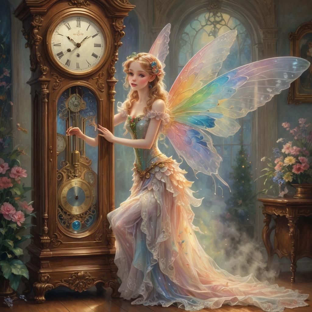Clock Fairy, a revisited design from February 2024