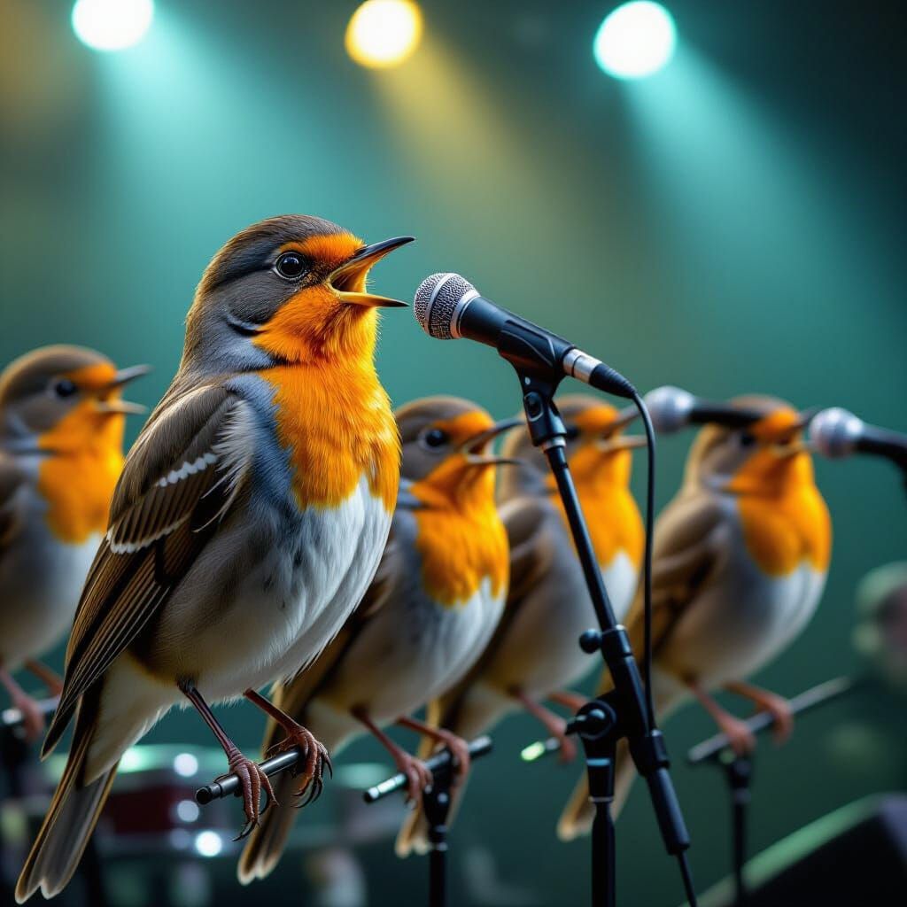 Rockin' Robin Bird on Stage