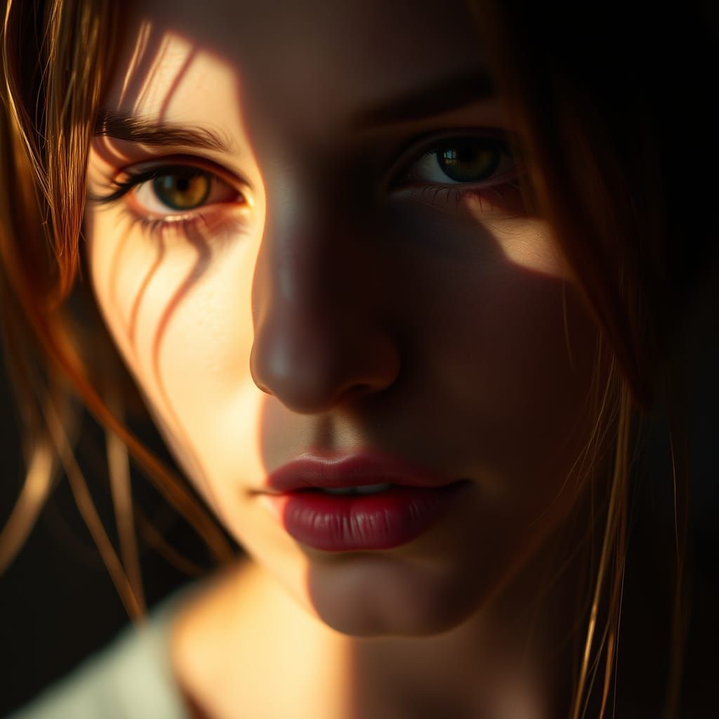 Intimate Portrait of a Young Woman in Soft Focus