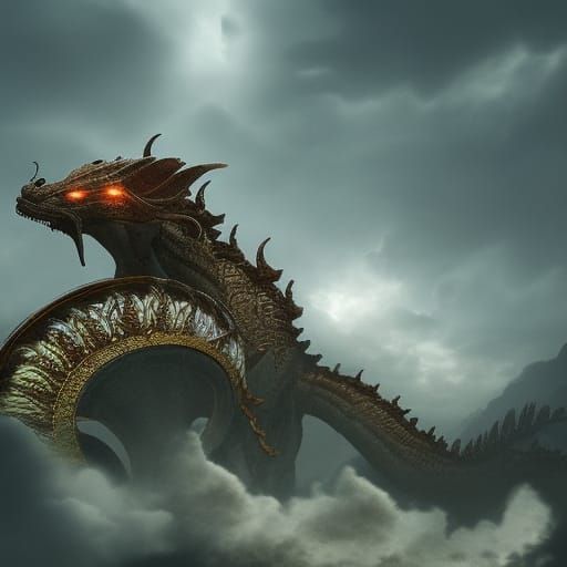 Epic Tea Dragon Digital Matte Painting