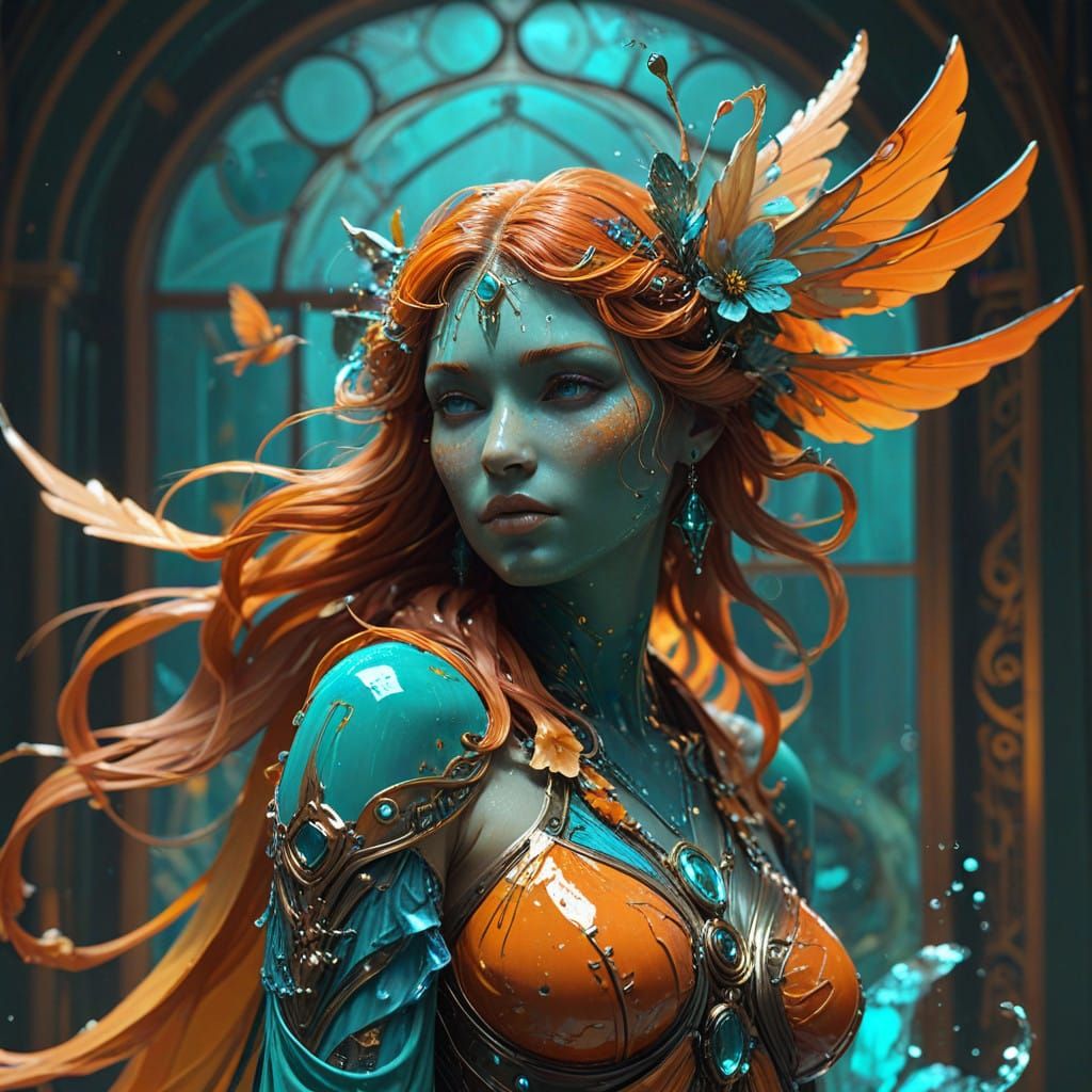 Hyperrealistic Fantasy Creatures in Vibrant Triadic Colors