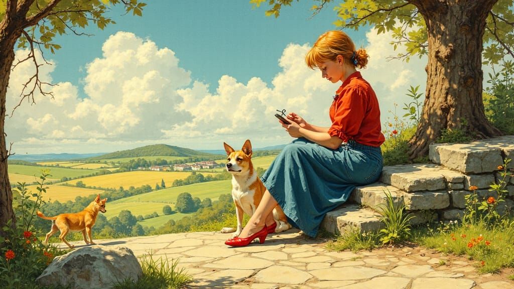 Norman Rockwell-Inspired American Scene