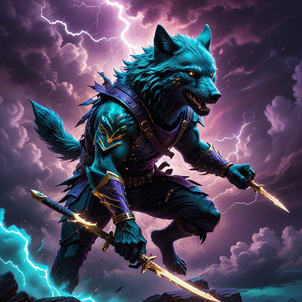 A mysterious wolf ninja