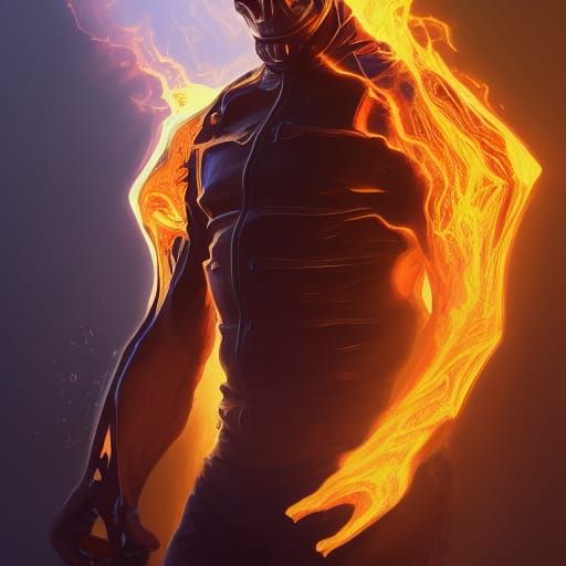 Ghost Rider Portrait in Hyperdetailed Digital Art Style