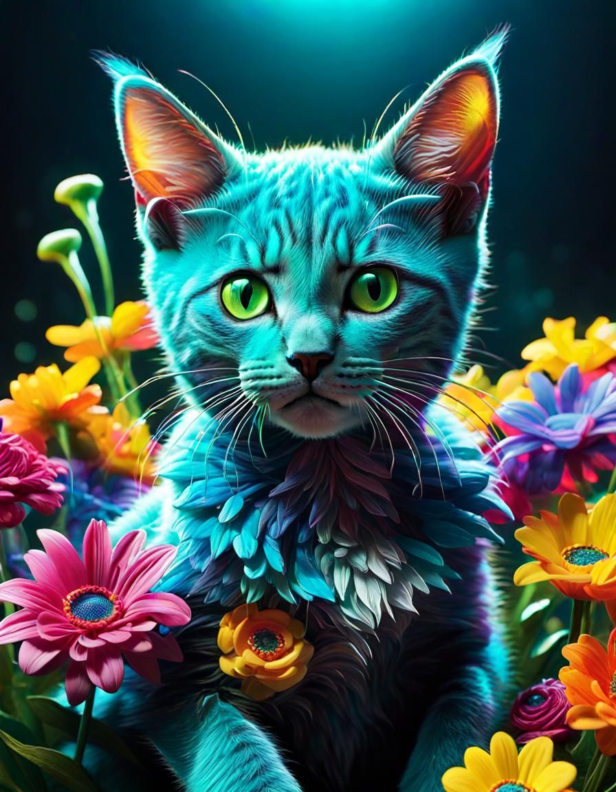 Surreal Kawaii Alien Goddess in a Cosmic Wonderland