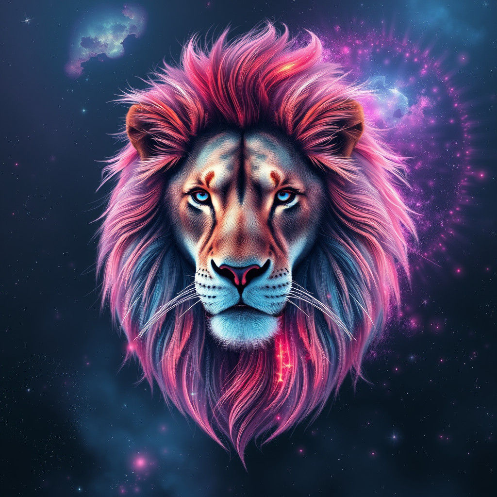 Nebula Lion: A Cosmic Majesty in Space
