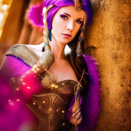 Ethereal Viking Queen in a Mystical Setting