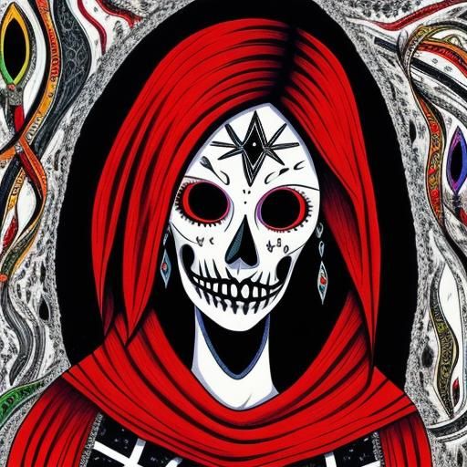 Charon Ferries a Soul: Mixed Media Folk Art