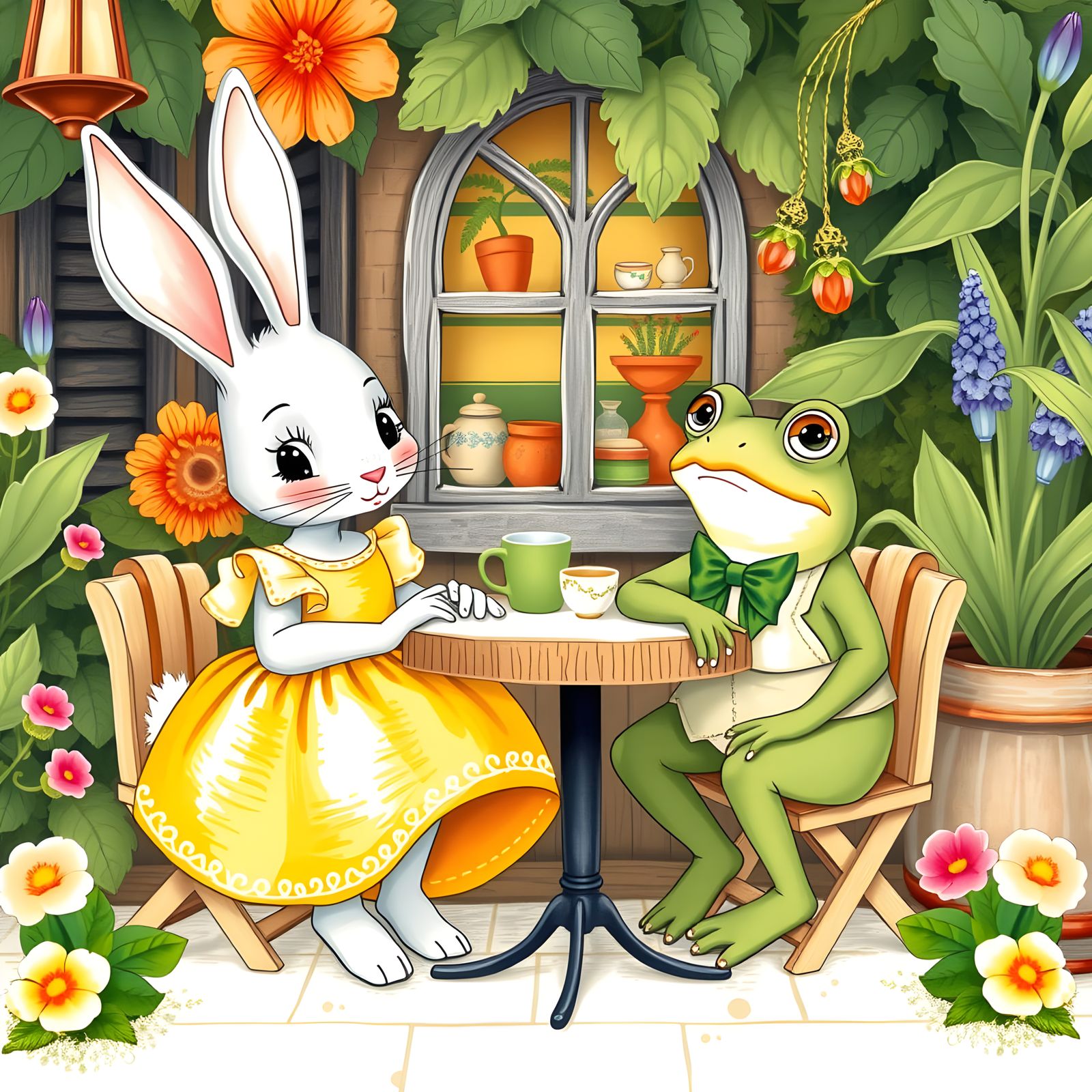 Dana Bunny and Becky Frog's Dreamy Cafe Date