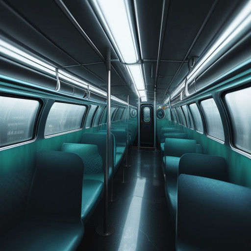 Surreal Subway Nightmare in Eerie Blues and Purples