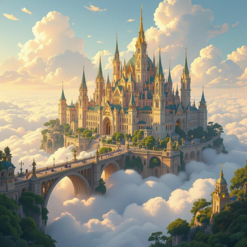 Ethereal Cityscape in the Sky