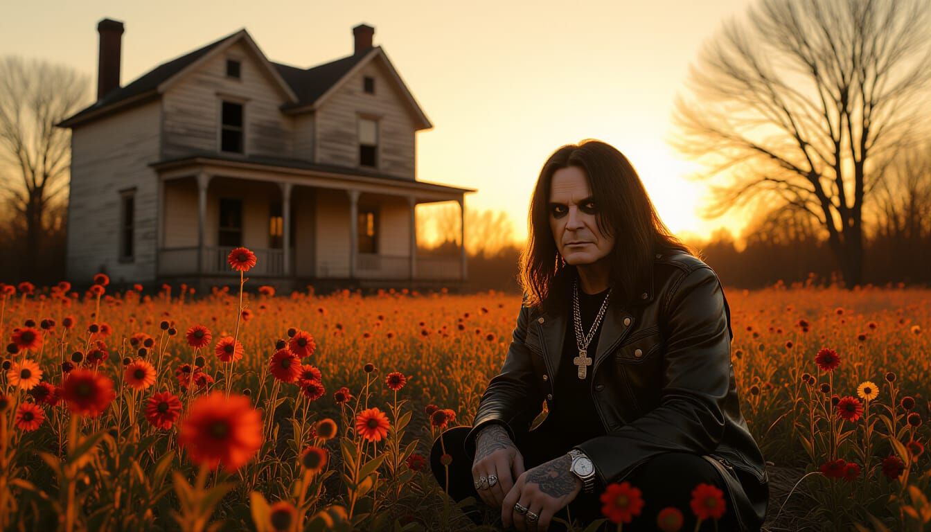Ozzy Osbourne and Black Sabbath in Abandoned Garden