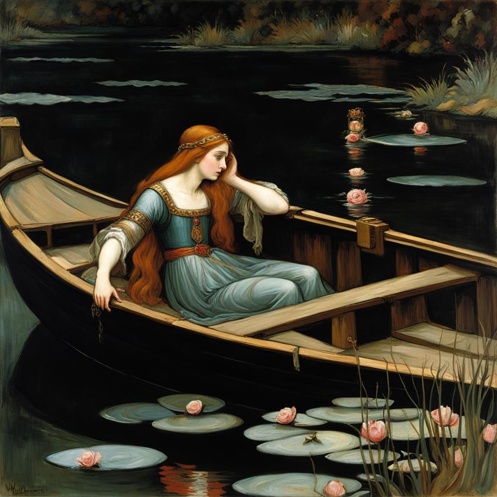 Lady Shalott    (Mention: J. W. Waterhouse) 1