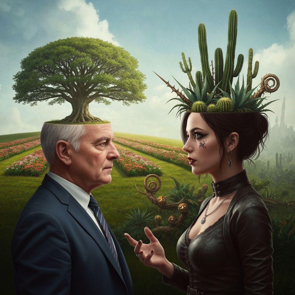 Contrasting Minds: Garden and Jungle Landscapes