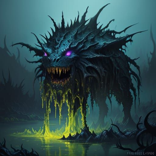 Epic Swamp Creature in Murky Waters