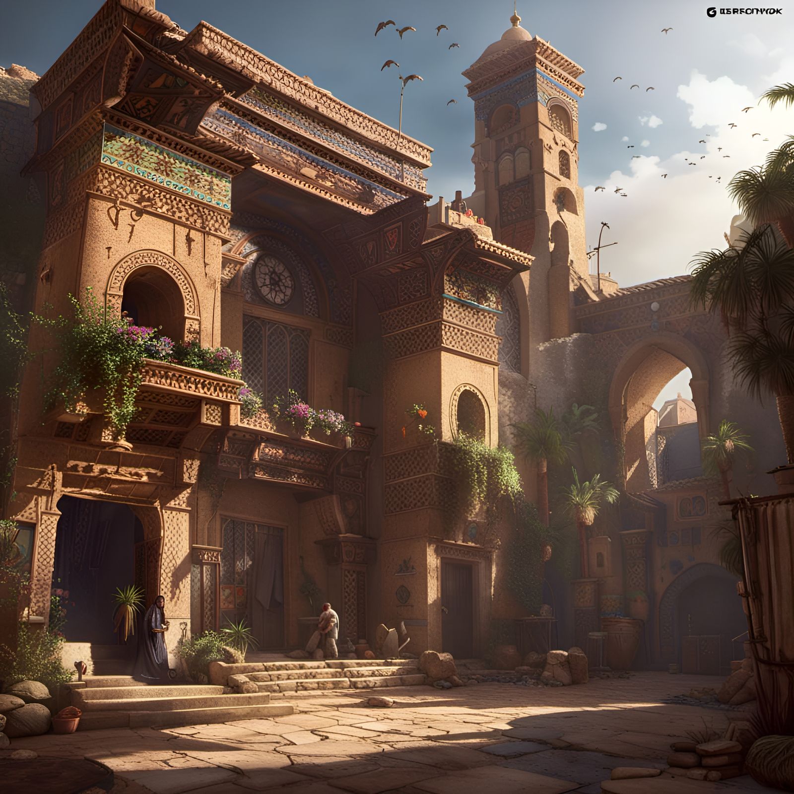 Amazigh Carthago Fusion in Dark Fantasy Style