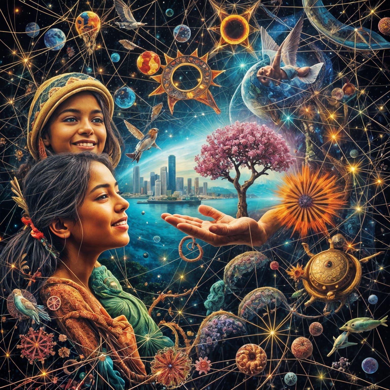 Photorealistic Tapestry of Life in Macro Detail