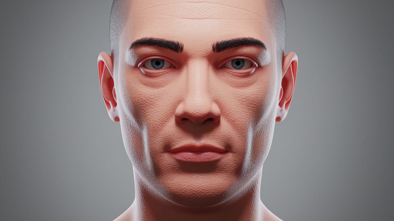 Vibrant Human Facial Skin Texture