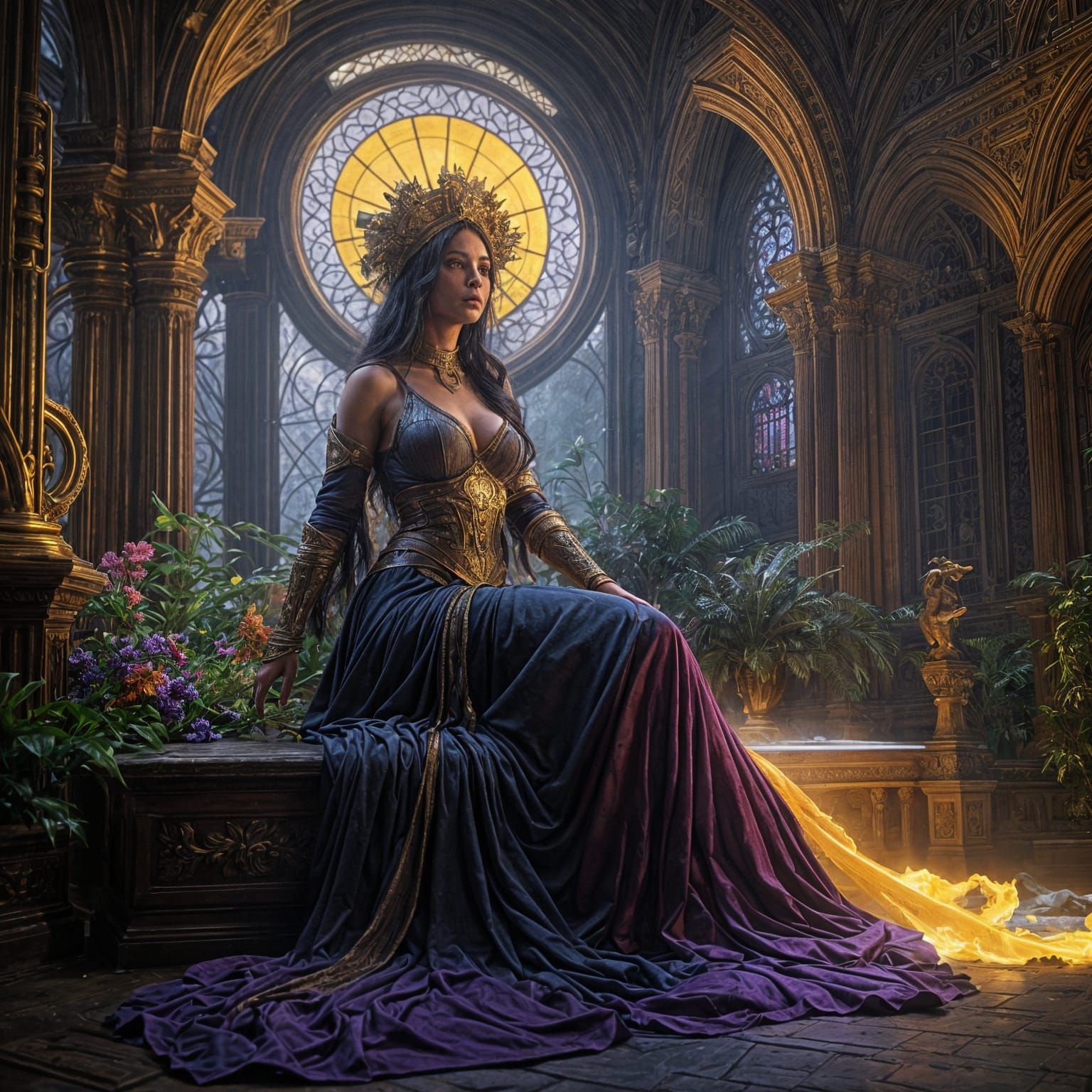 Epic Dark Fantasy Masterpiece in Vibrant Hues