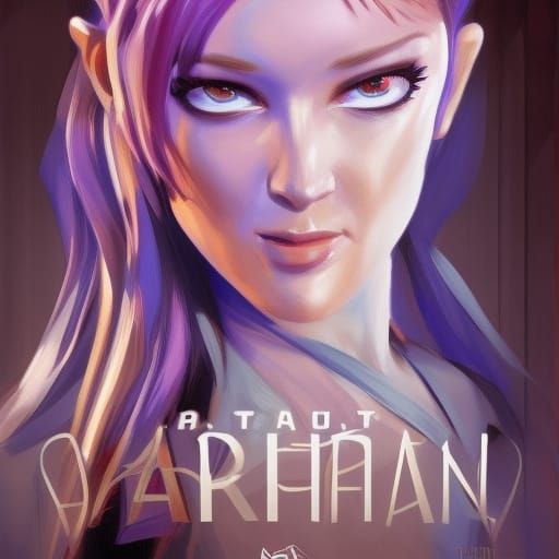 Ethereal Portrait in Art Nouveau Style