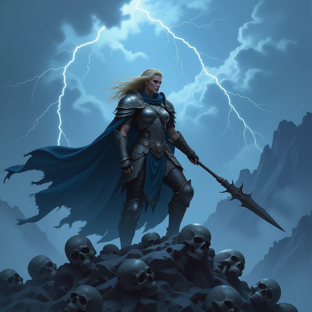 Valkyrie Warrior on Mountain of Fallen Giants