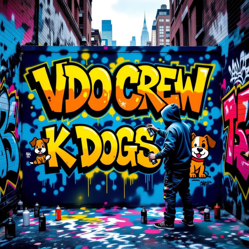 Graffiti Artist JORA Creates Vibrant VDO Crew Mural