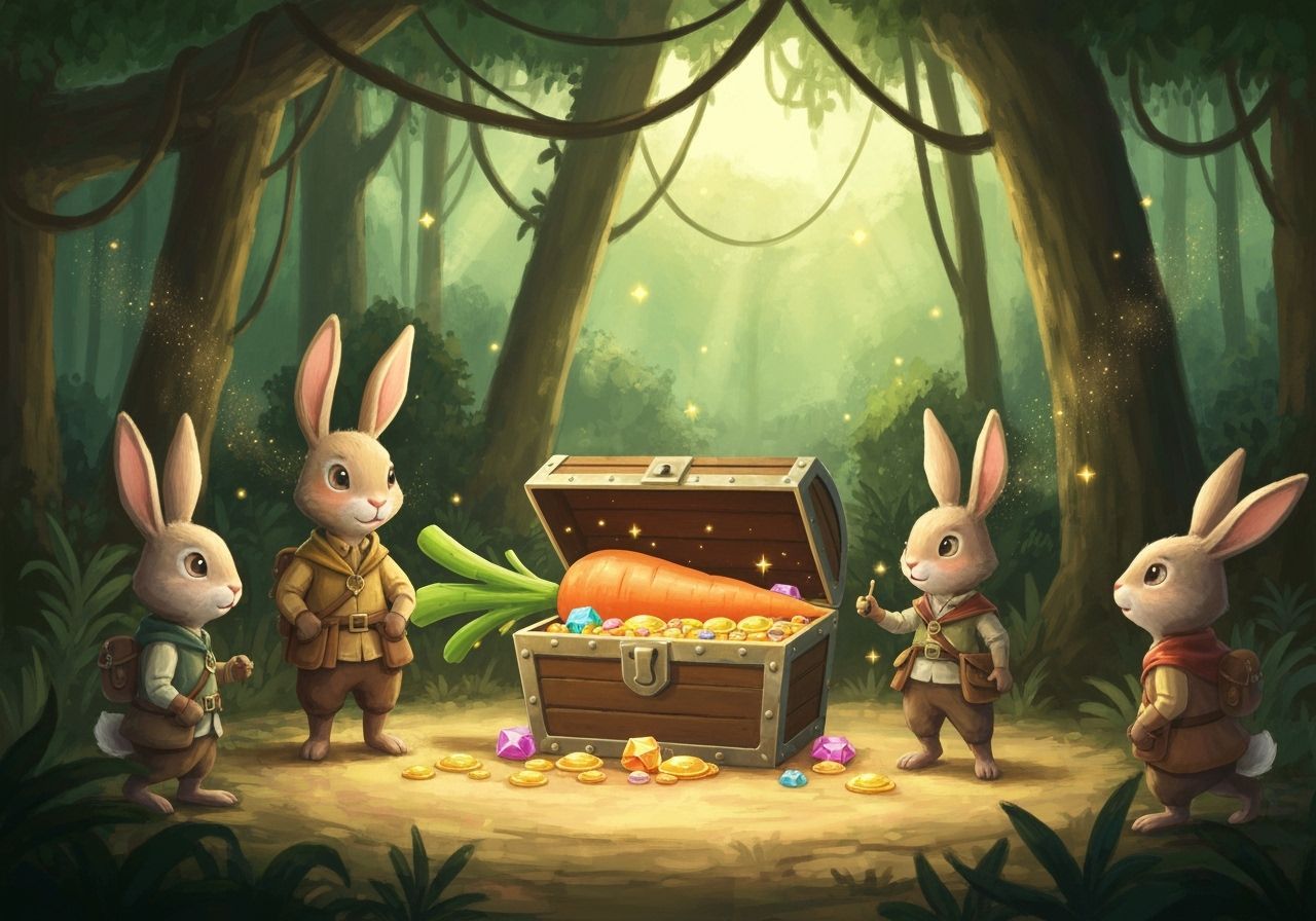 Rabbit Adventurers Discover Carrot Treasure in Rainforest