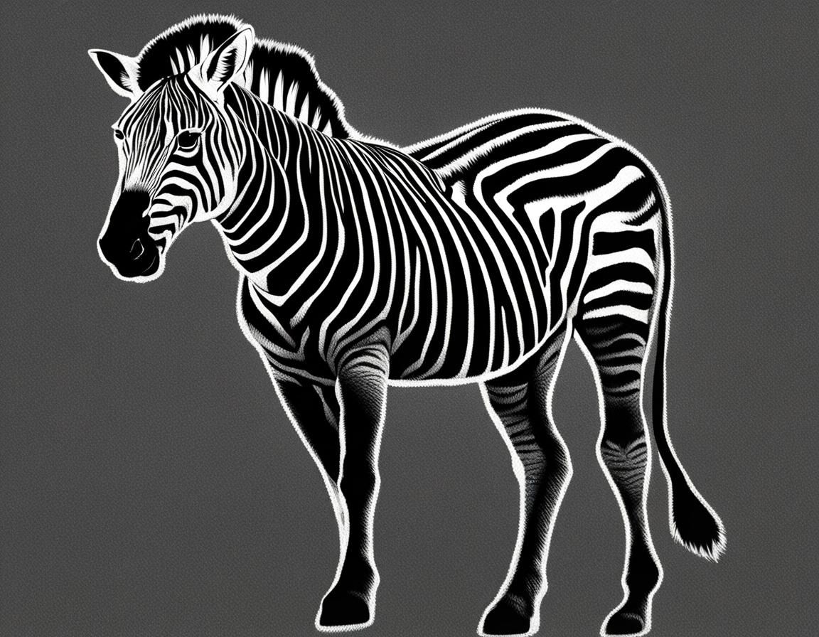 Zebras in Dark Artistic Style