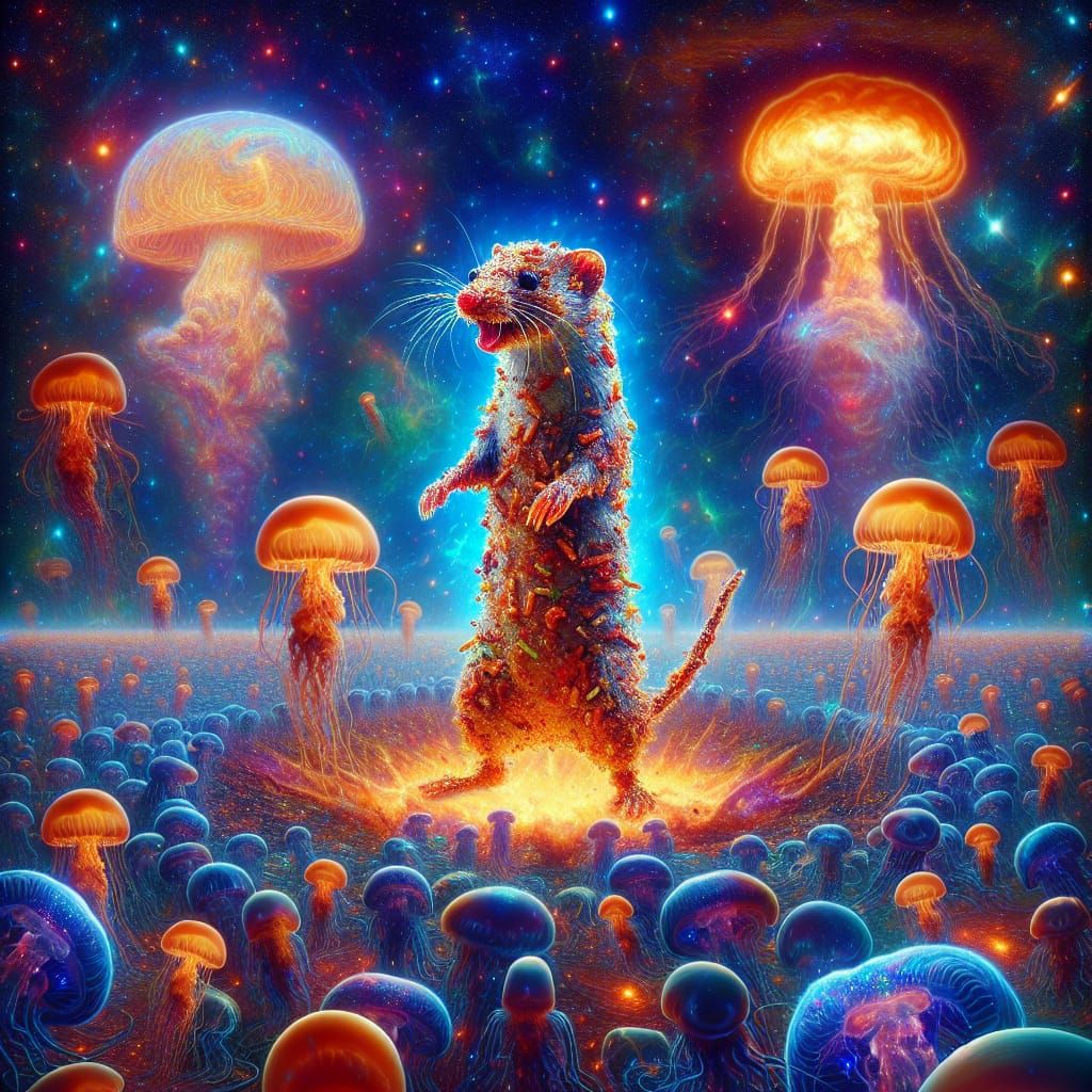 Spicy Weasel Dancing With Jelly Fish