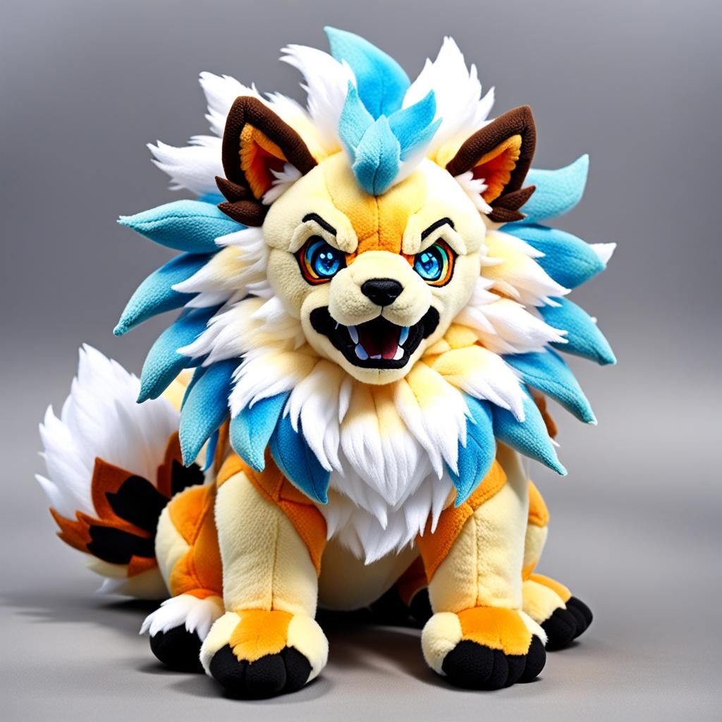 Blue-Eyed Arcanine Plush: A Pokémon Fan's Delight