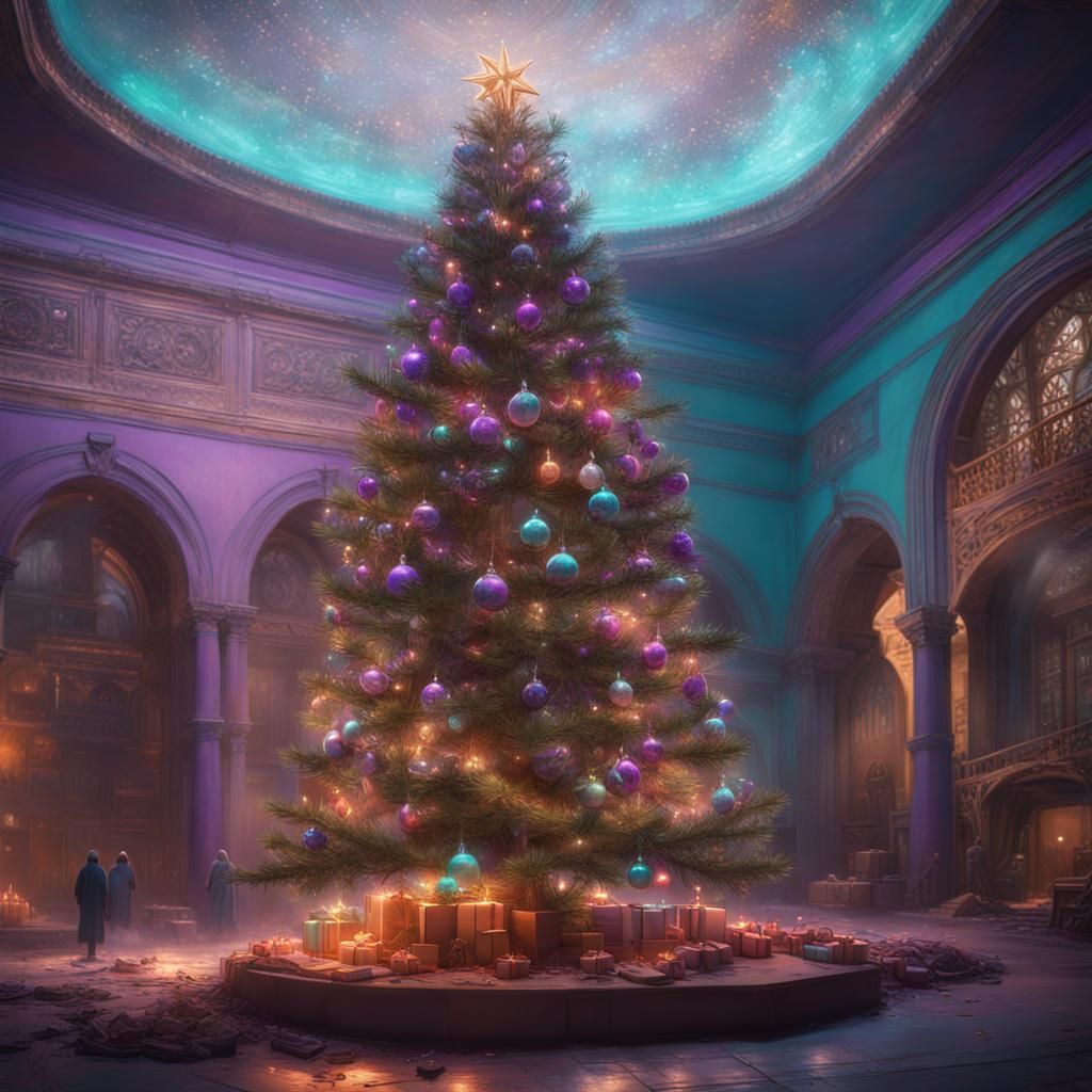 Christmas Tree in Gaza: Digital Art Rendering