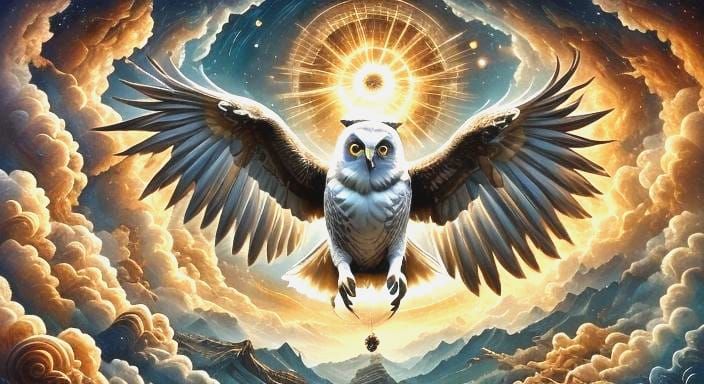 Whimsical Fantasy Creatures in a Celestial Landscape