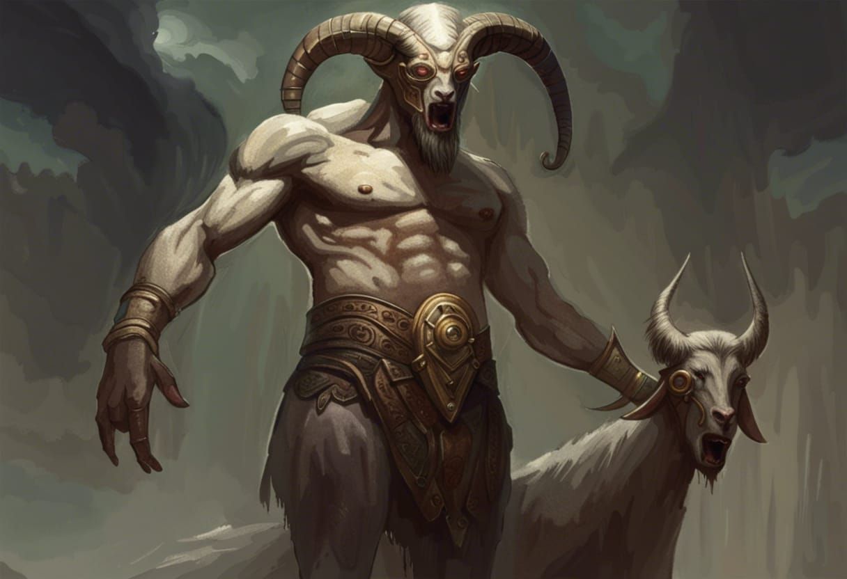 Epic Goat-Headed Giant with Three Eyes