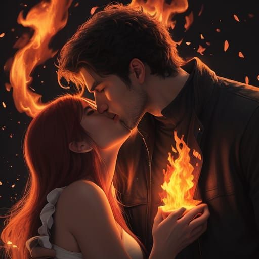 You kindle the fire of love inside me
Each time our lips meet
I'm not strong when we're alone
Your kisses make me weak
Y...