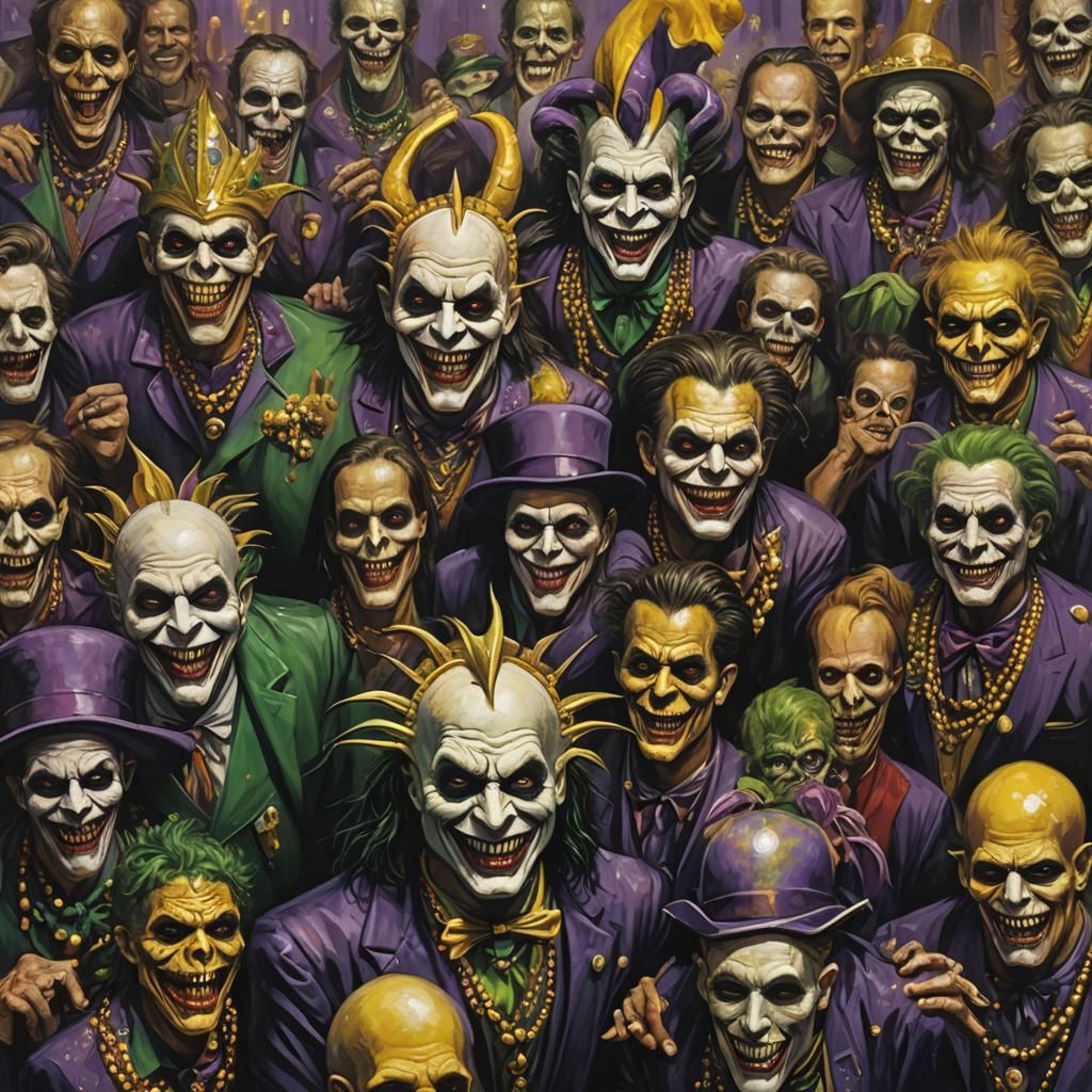 Sinister Mardi Gras Horror Scene