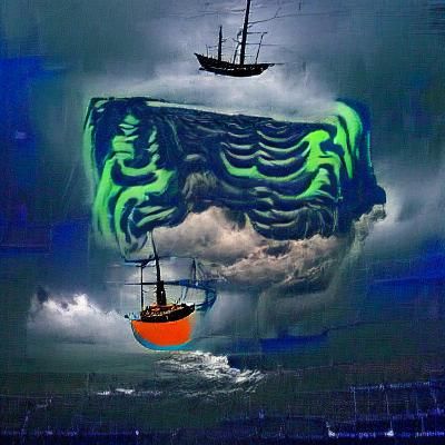 Ethereal Flying Dutchman on a Ghostly Voyage